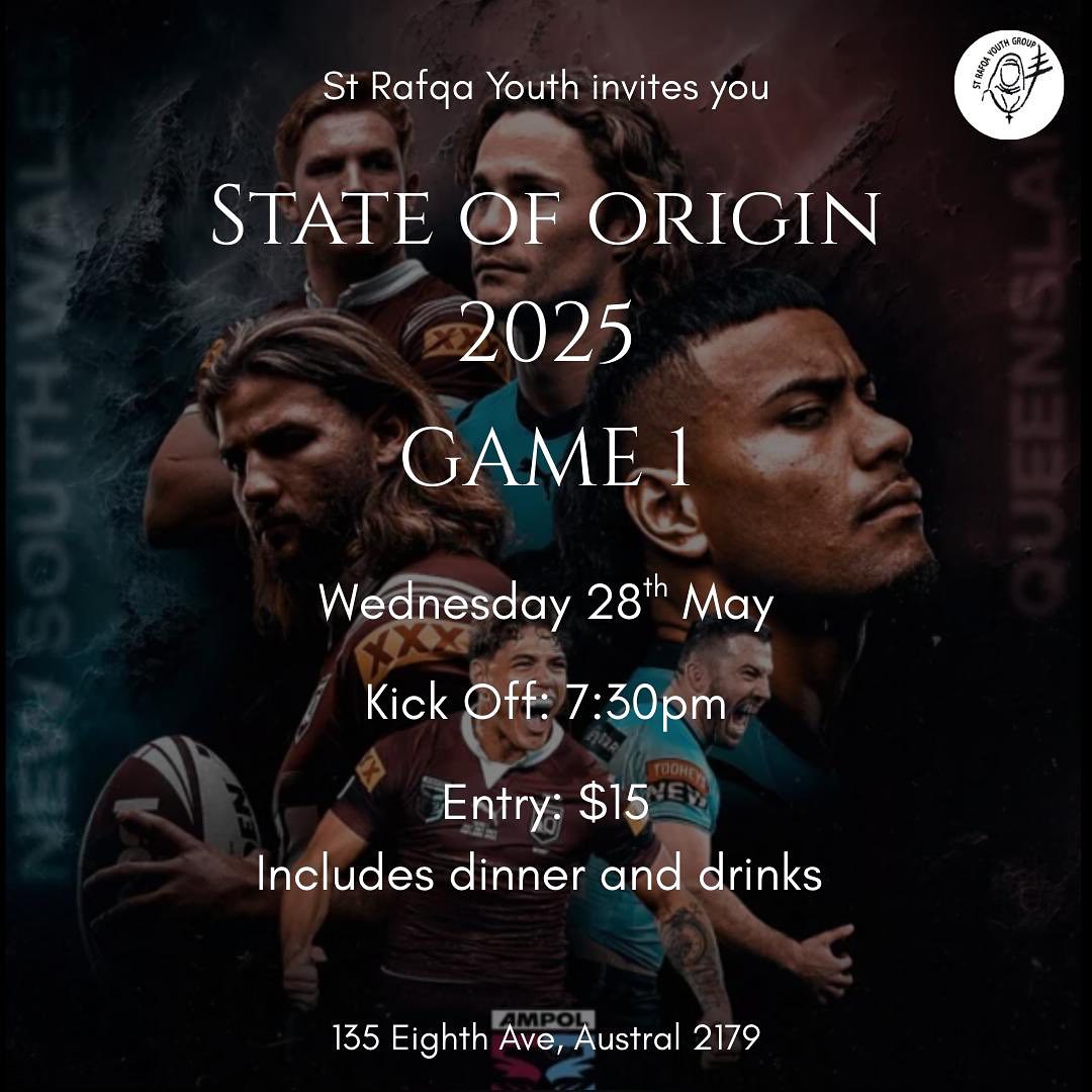 St. - 📣STATE OF ORIGIN - GAME 1 📣 Wednesday 28th of May 2025 🏉 Kickoff ...
