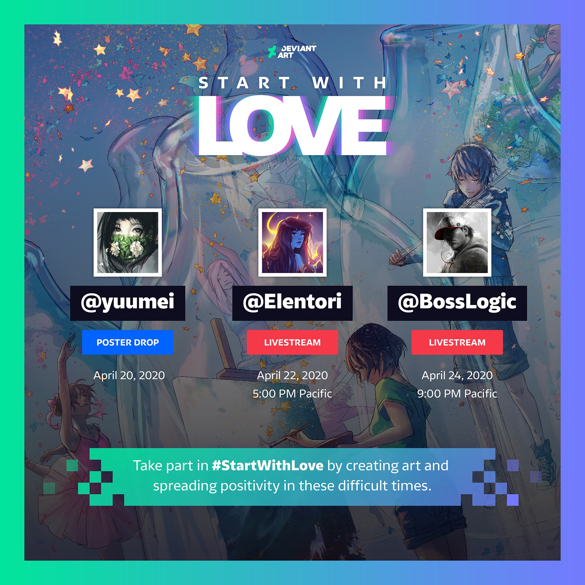 DeviantArt - #StartWithLove kicks off this week with...