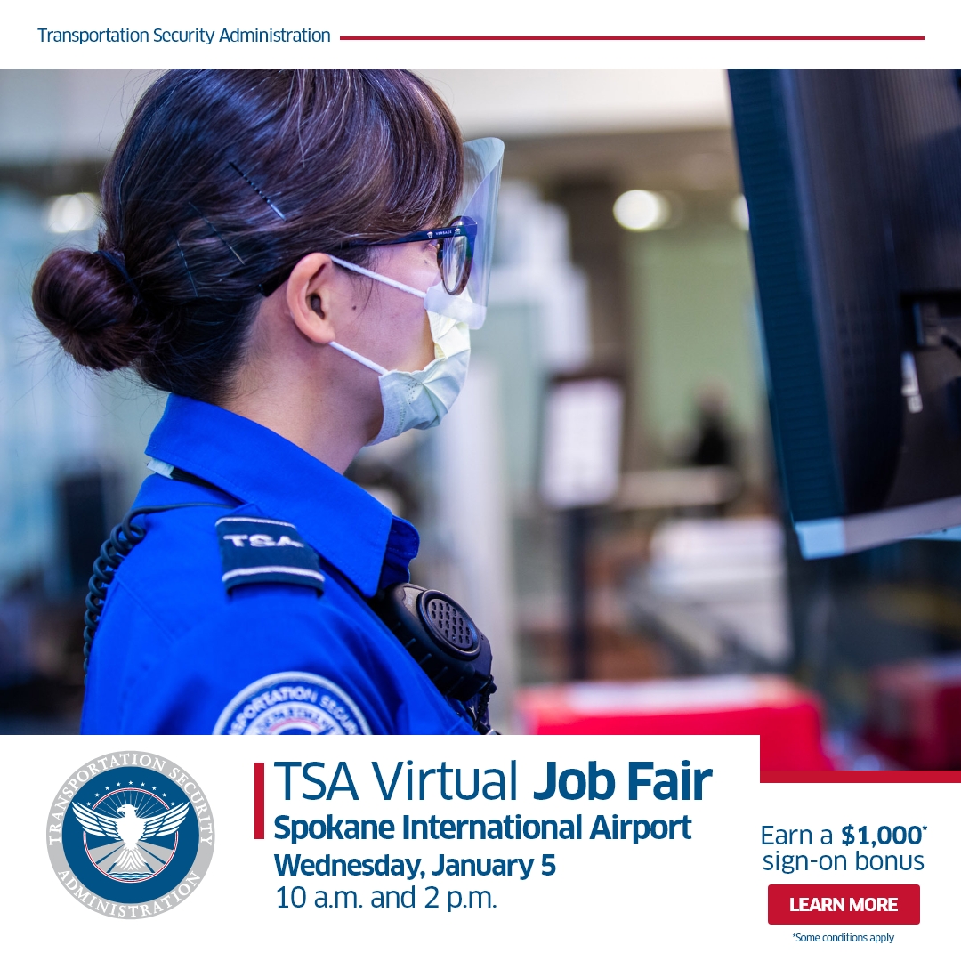 Earn a $1,000 SIGN-ON BONUS! TSA is... - The Spokesman-Review | Facebook