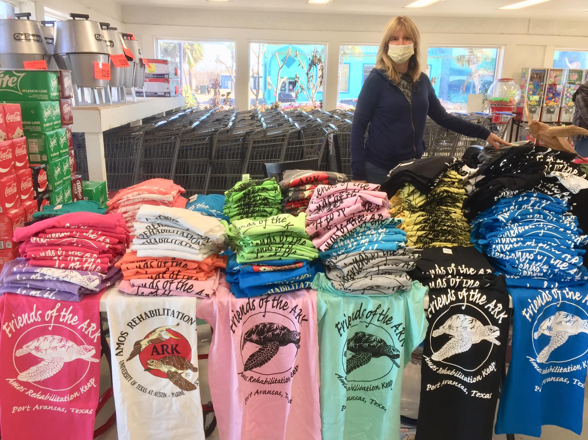 amos-friends-of-the-ark-are-at-iga-in-port-aransas-selling-t-shirts
