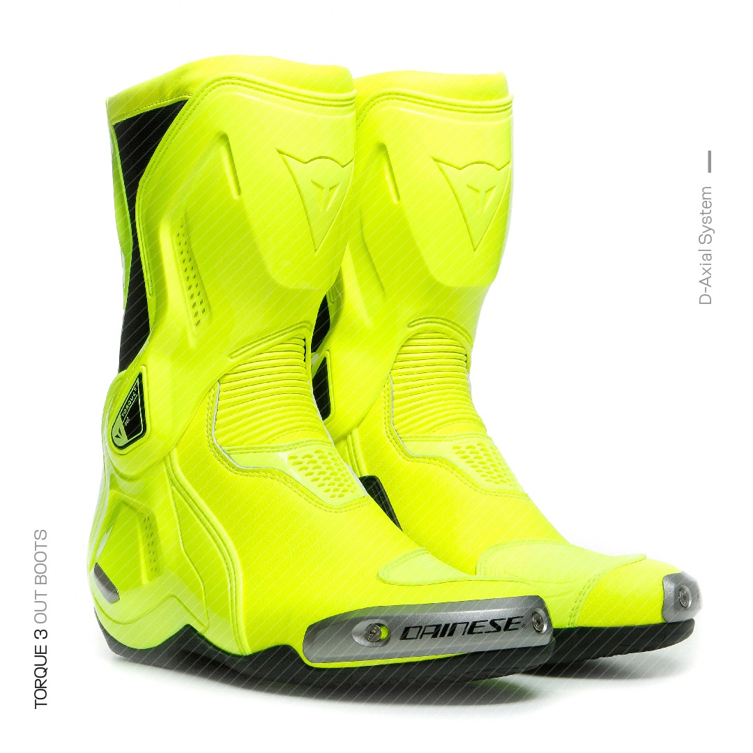 Torque 3 Out Boots, Fluo-Yellow. #dainese Available in stores and