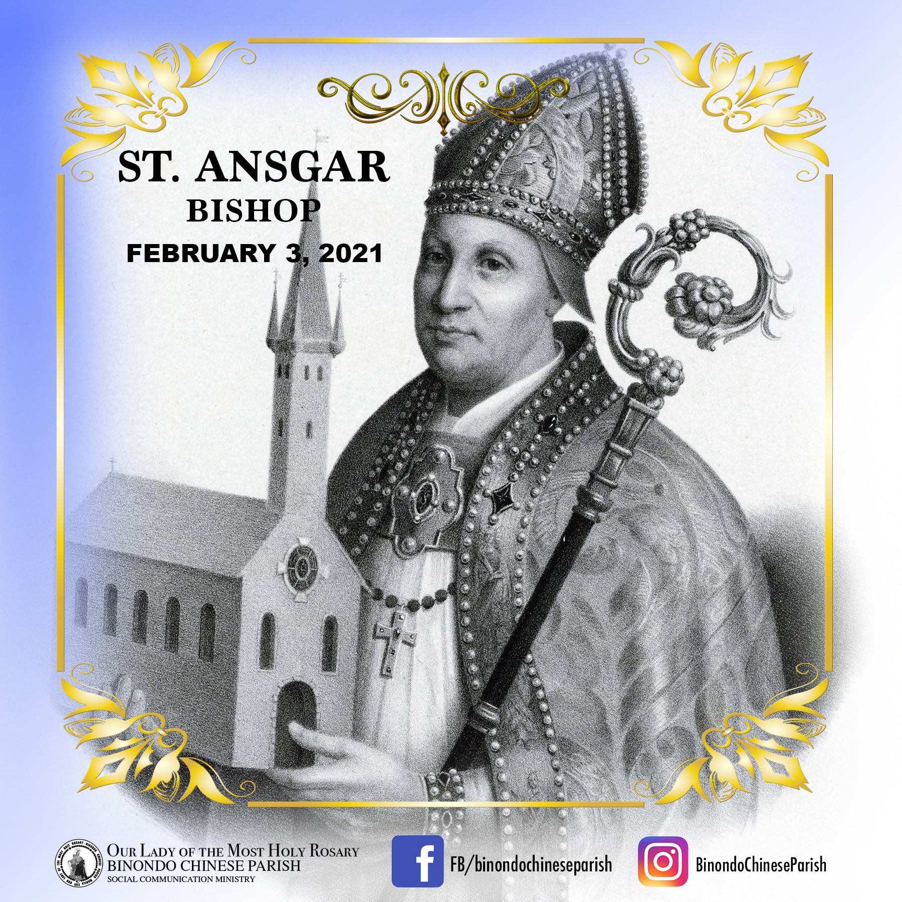 February 3, 2021 St. Ansgar Bishop The “apostle of the north ...