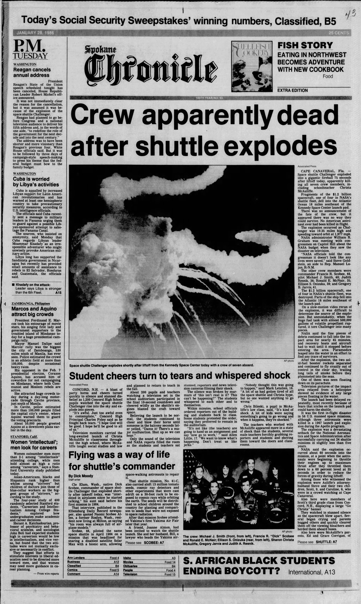 Challenger space shuttle disaster remembered