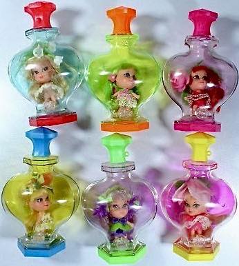 Vintage Mattel Liddle Kiddle soda bottle dolls