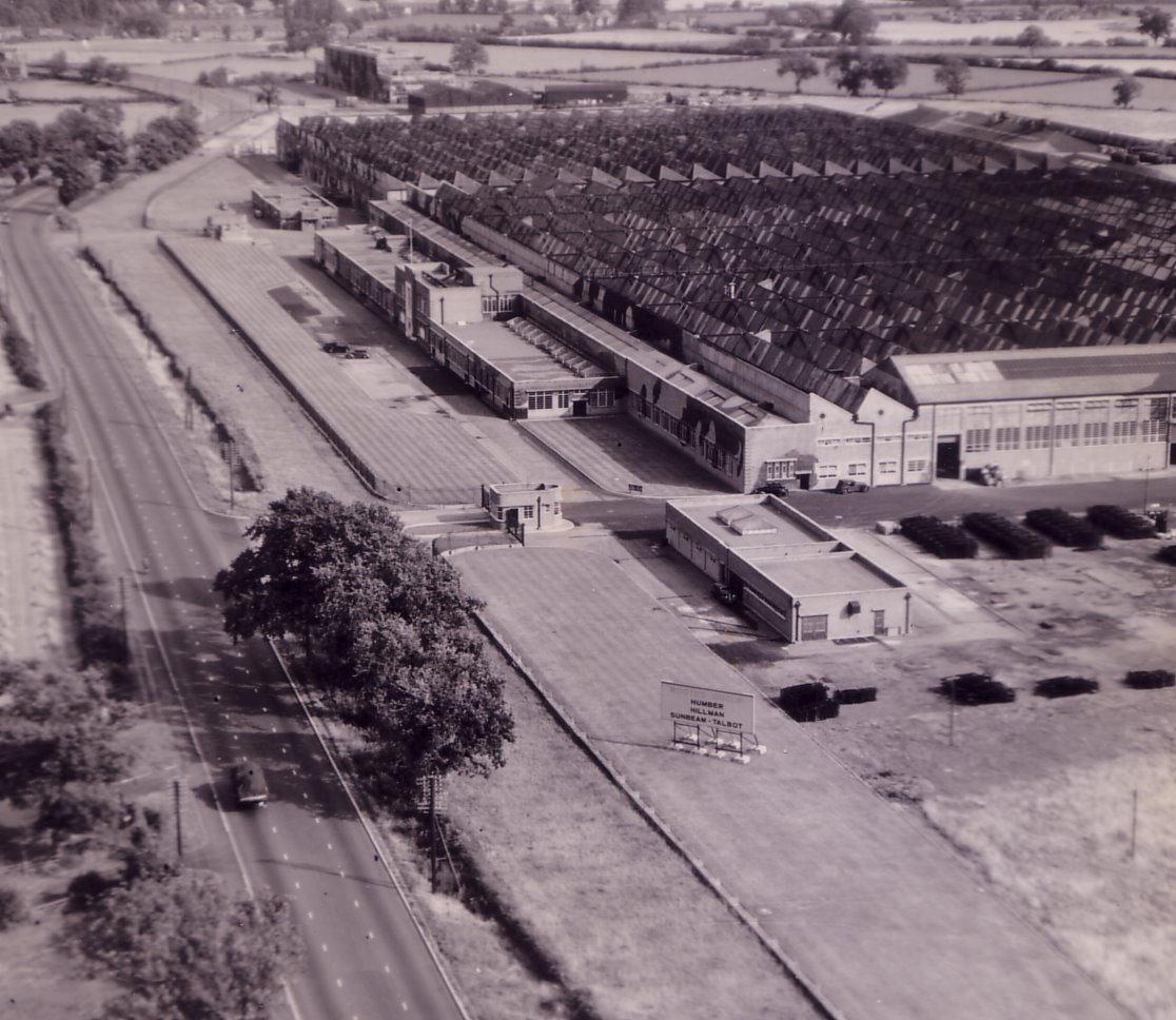Coventry - Rootes Group's Ryton plant. The sign at the front reads ...