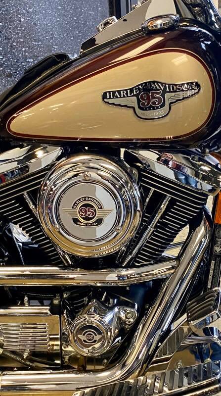 1998 Fat Boy 95th Anniversary In Midnight Red & Champagne Metallic
