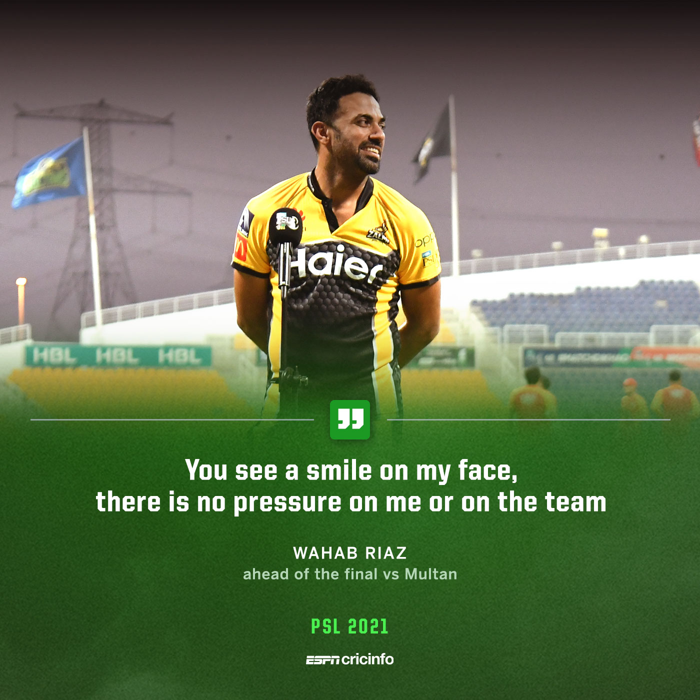 ESPNcricinfo - Zalmi captain Wahab Riaz is giving nothing...