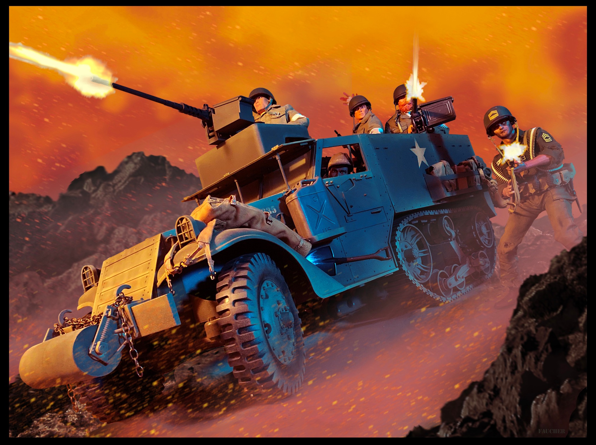 1/6 custom GI Joe jeep as WWII General Eisenhower's Husky