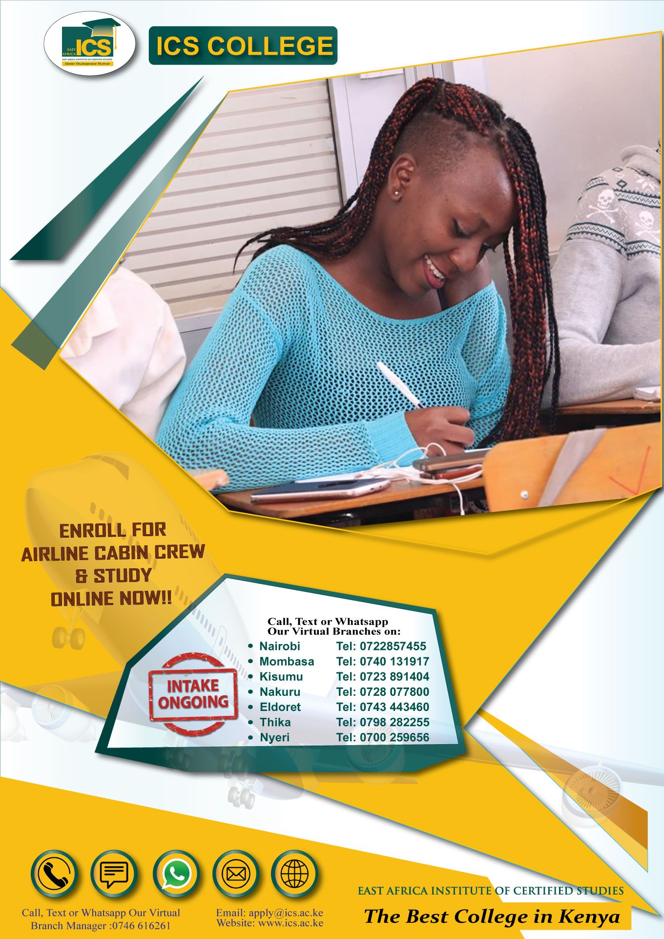 ICS Technical College - ICS COLLEGE: AIRLINE CABIN CREW COURSE!!!!! NB ...