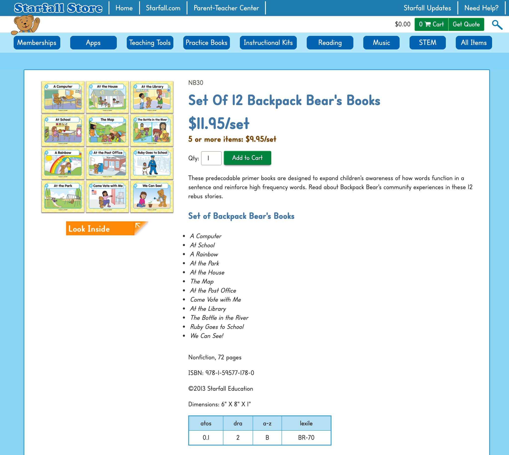 Starfall - Did you know Backpack Bear's books are available for less ...