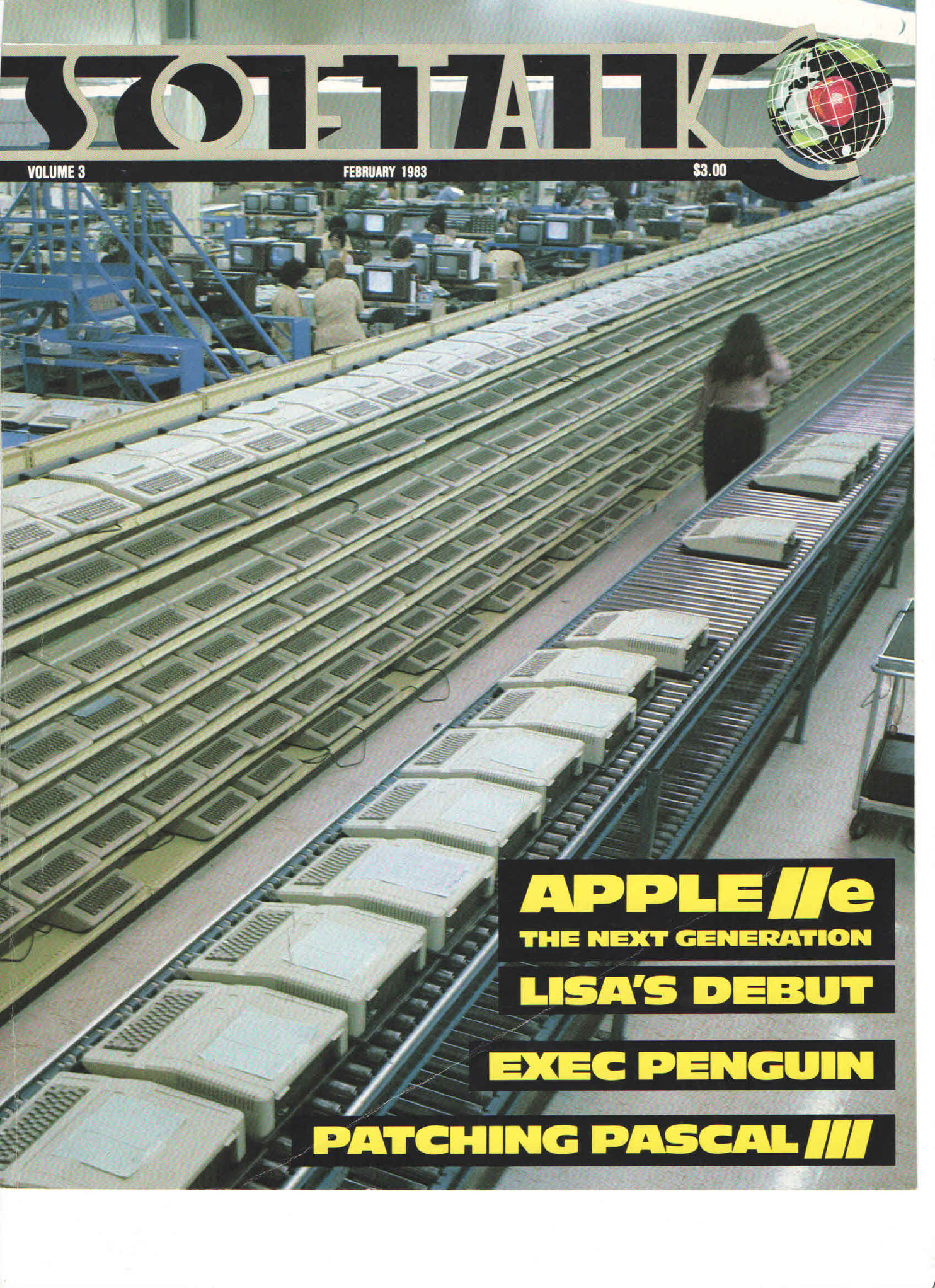 Softalk Magazine, February 1983 - Apple //e assembly line.