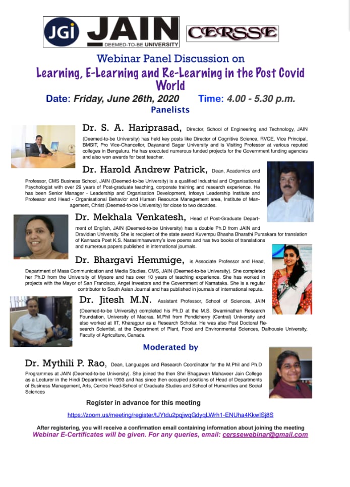 The Jain University,... - Center for Management Studies
