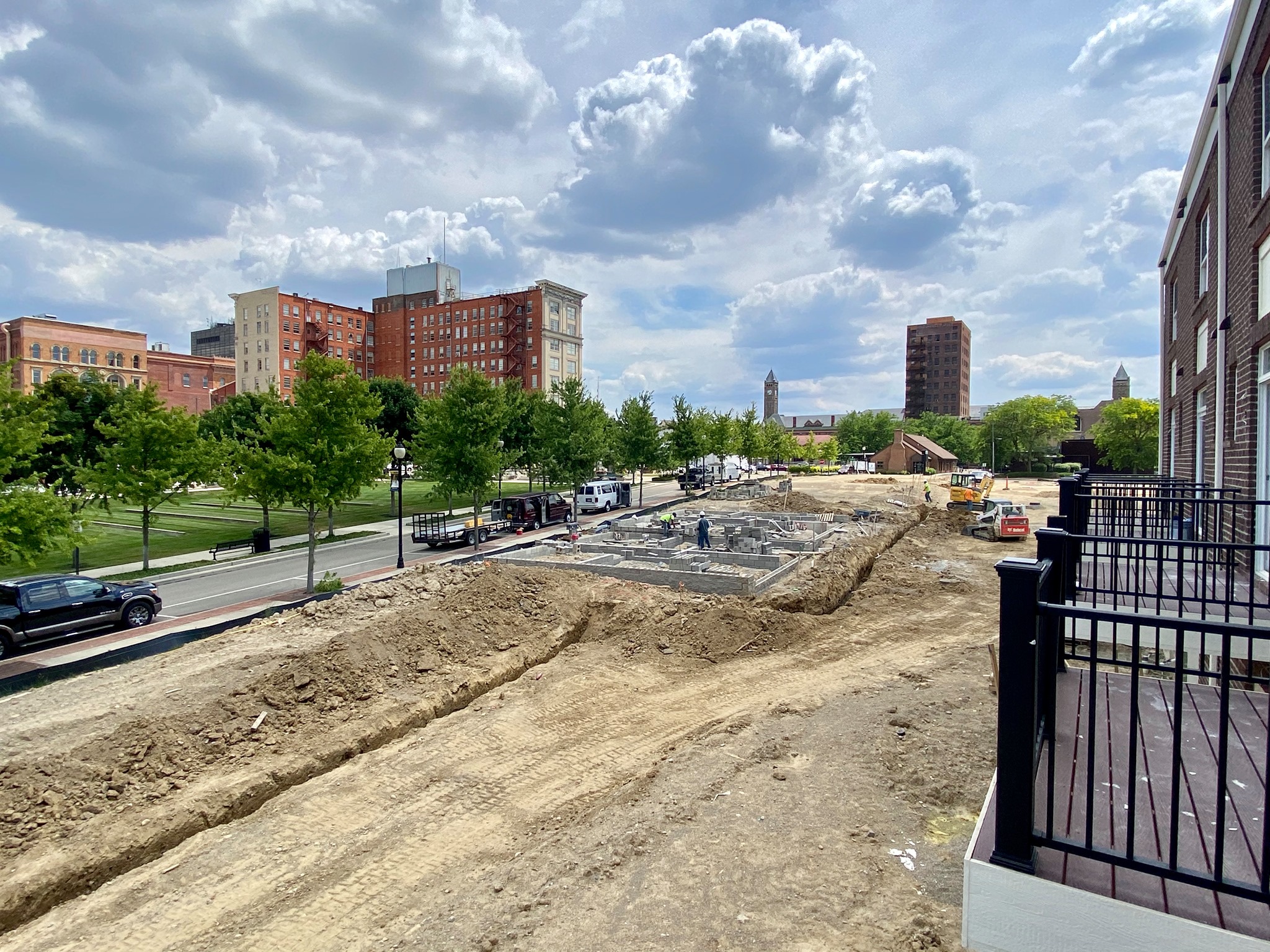 Laying block for building 2 at Center... - Simms Development | Facebook