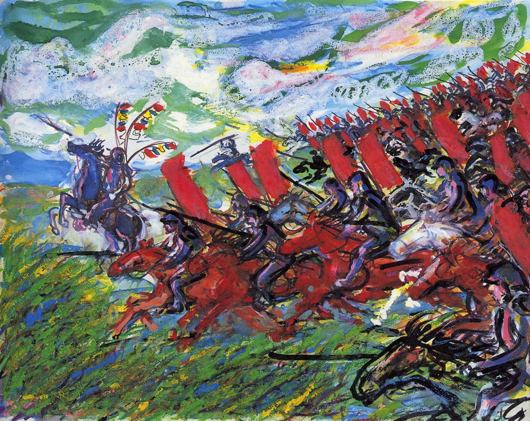 Akira Kurosawa's hand-painted storyboards for RAN.