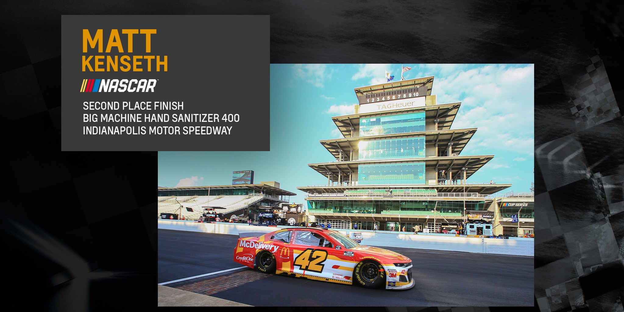 Team - Matt Kenseth scores a second place Brickyard 400 finish at