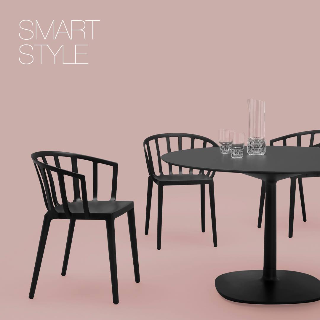 In search of new balances of form. For a discreet elegance, never paraded. Venice fits your dining room in a renewed mat finishing. Starck #kartell #madeinitaly #madeinmilan #design #venice #starck