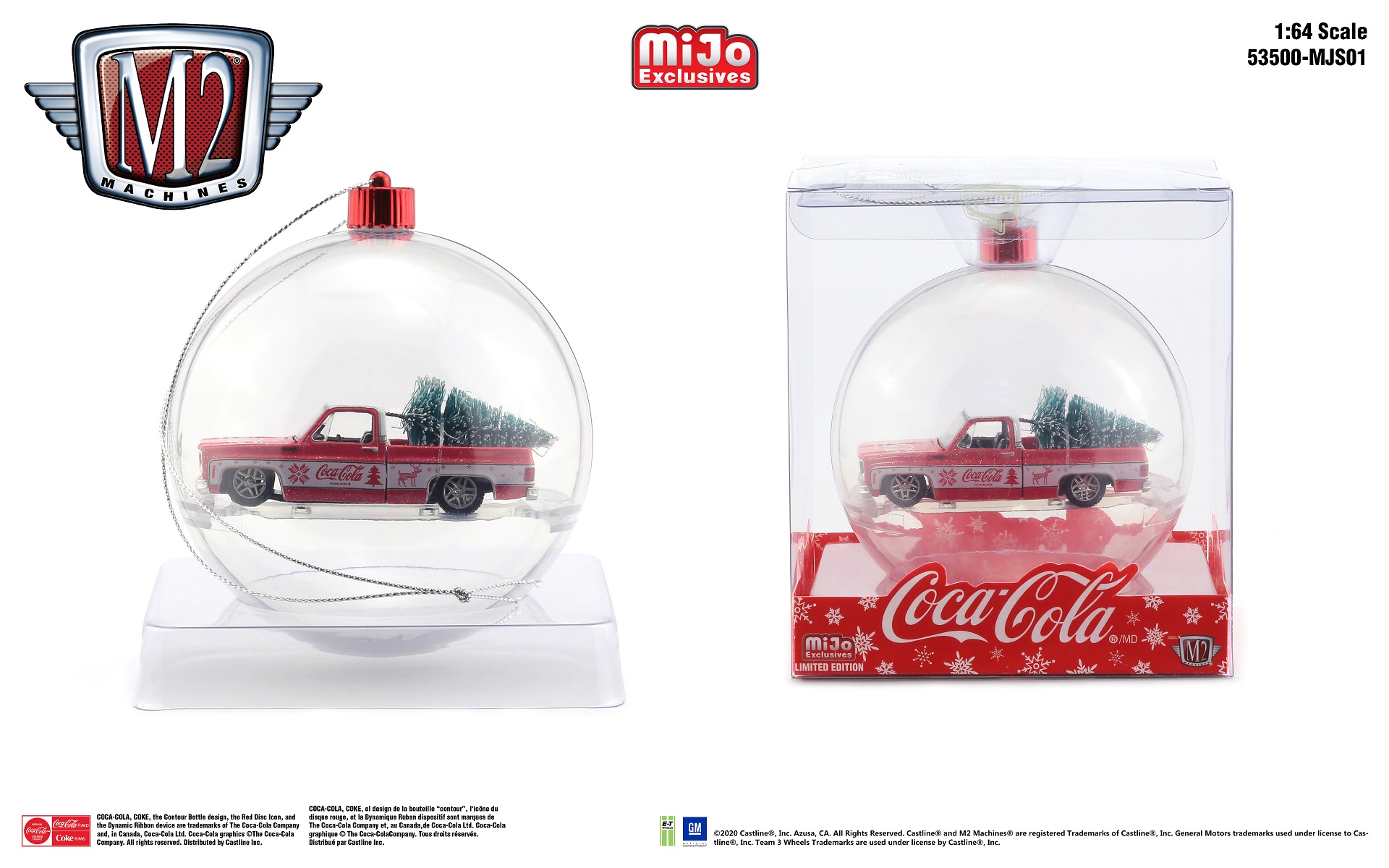 M2 Machines 2020 Coca-Cola Christmas ornament collection
