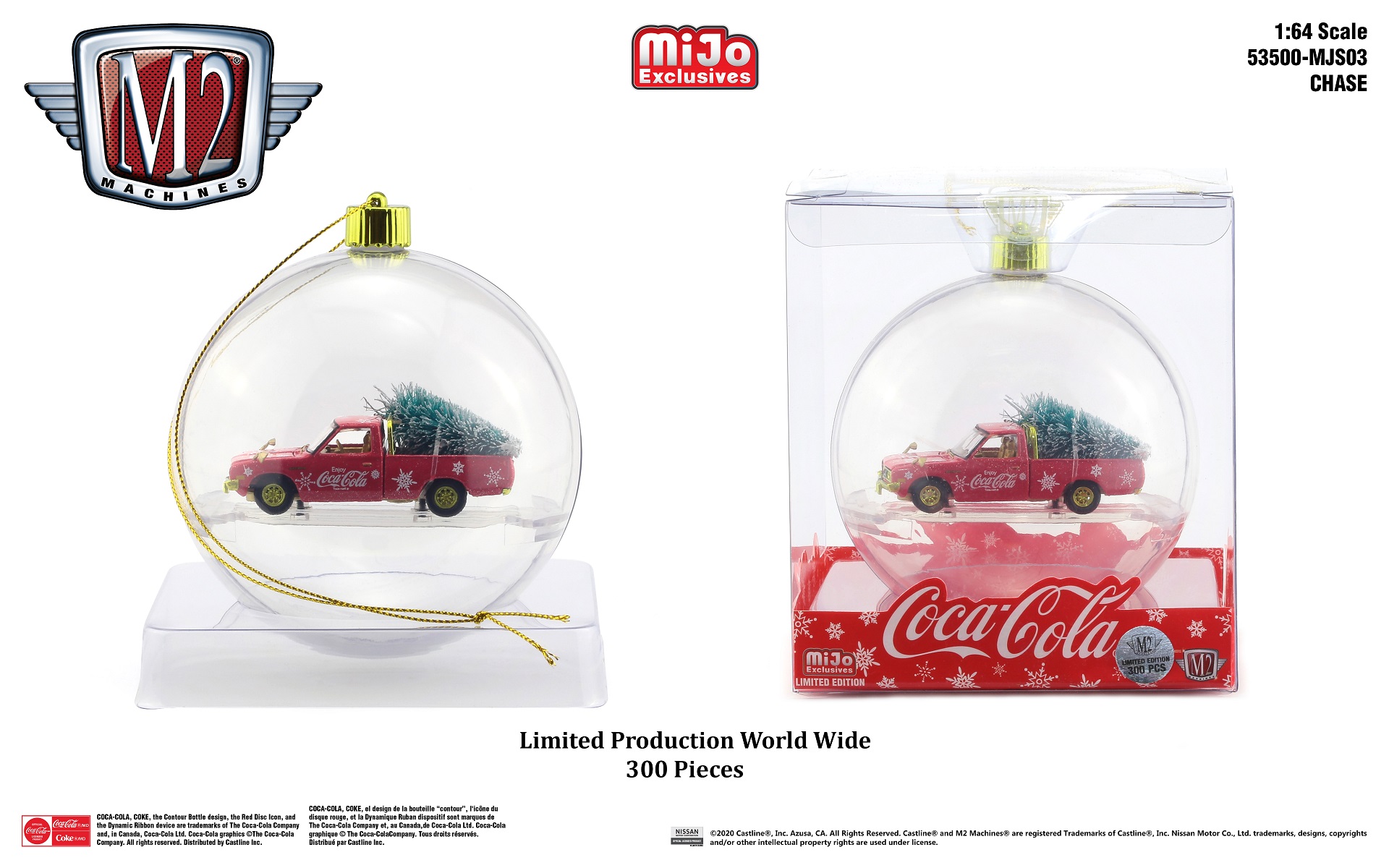 M2 Machines 2020 Coca-Cola Christmas ornament collection