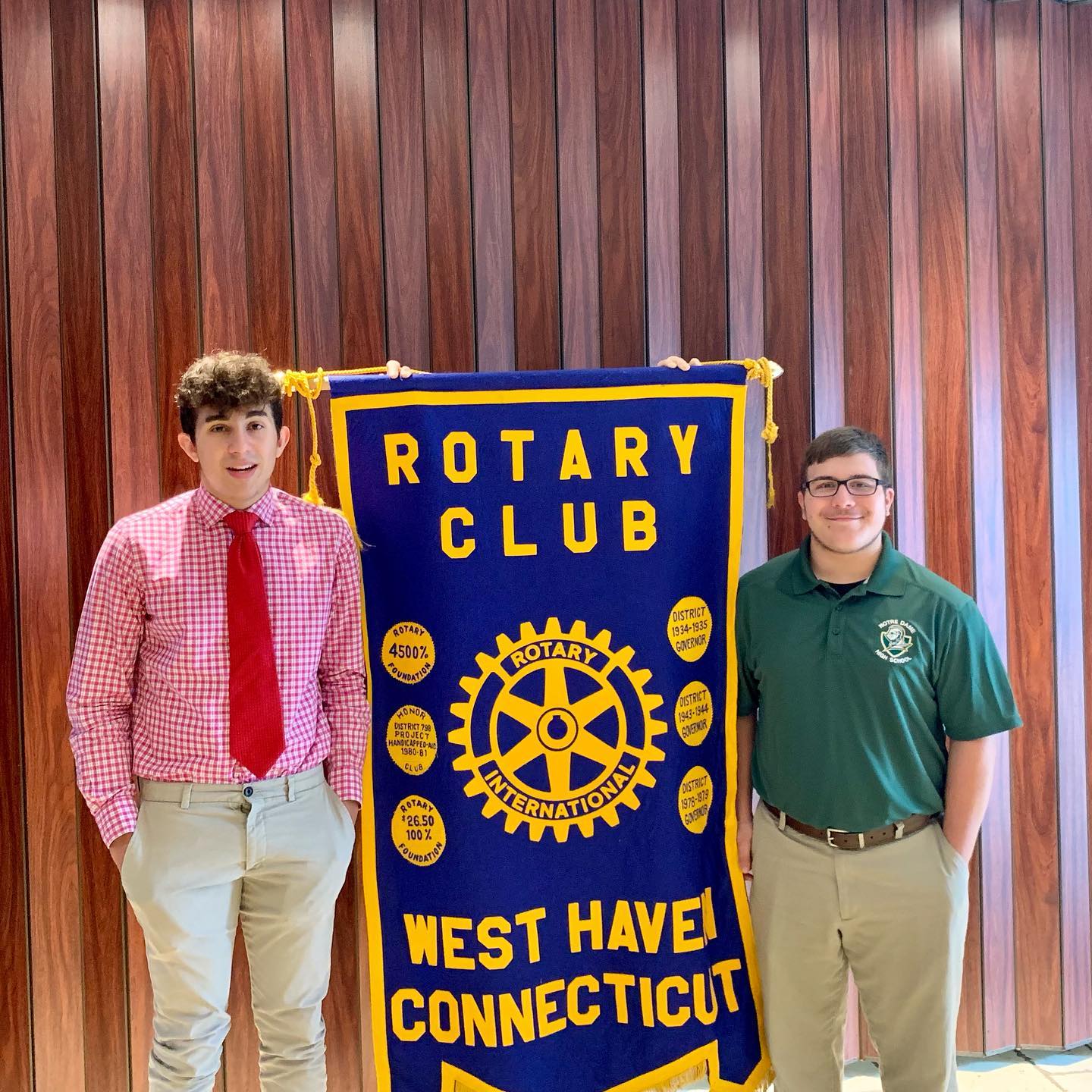 Notre Dame High School - The Rotary Club of West Haven recognized two ...