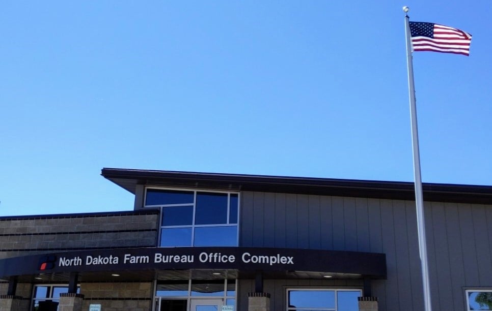 NDFB - Just in time for Flag Day, the Bismarck NDFB office...