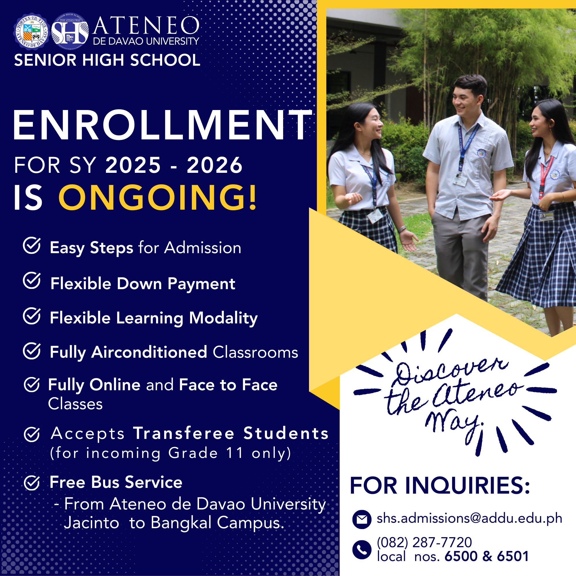 Ateneo - Our enrollment for SY. 2025 - 2026 is still ongoing! Kindly ...