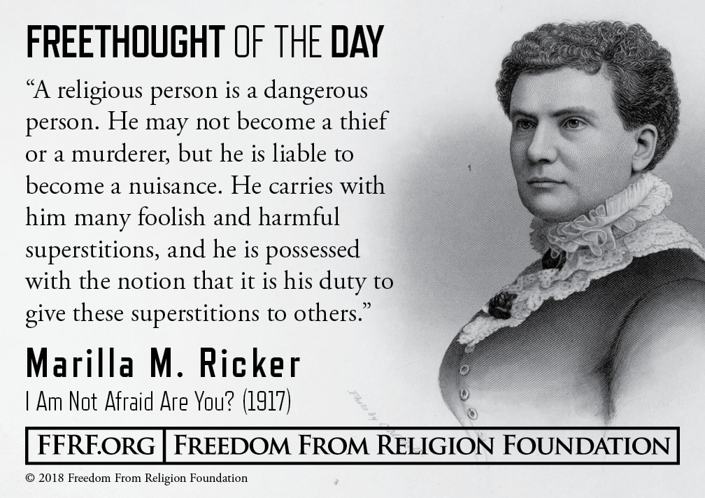 On this date in 1840,... - Freedom From Religion Foundation | Facebook