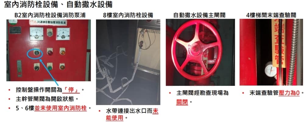 黃珊珊 初步調查顯示五大消防安全裝備關閉 消防安檢合格業者事後關閉 全面清查錢櫃是否系統性長期關閉 Facebook