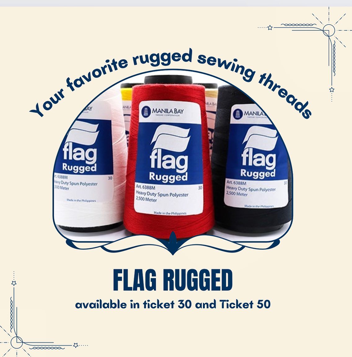 Manila Bay Thread Corporation - Flag Rugged Sewing Threads in Size ...