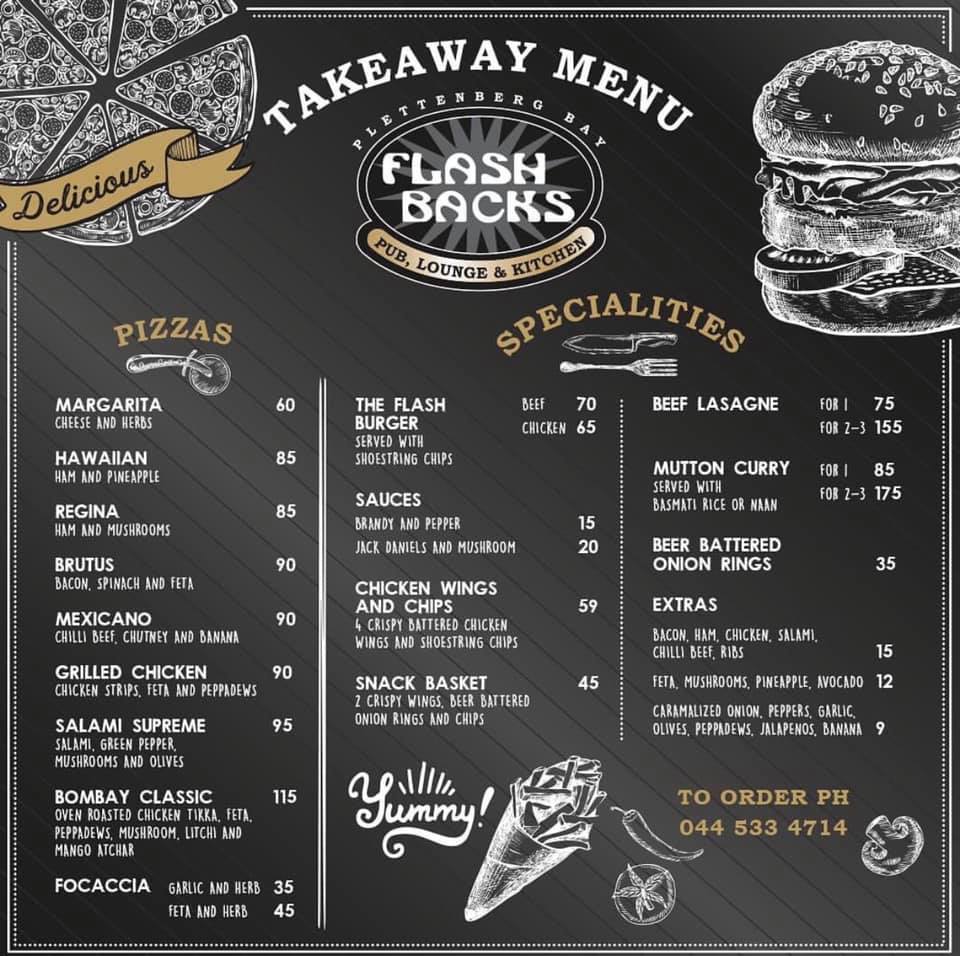Our yummy take away... - Flashbacks Pub, Lounge & Kitchen