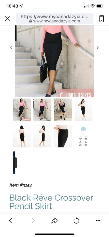 Reserve now :) Item : Zoe Black Knee Length Tight Skirt Code