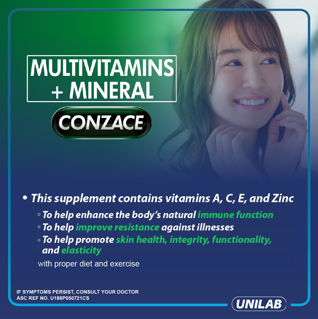 glutathione and conzace Sometimes, your diet intake just isn't enough to supply you with all the nutrients you need. Along with proper diet exercise, you can take MULTIVITAMINS + MINERALS (Conzace) to help you BioSchwartz, Ultra Premium Glutathione