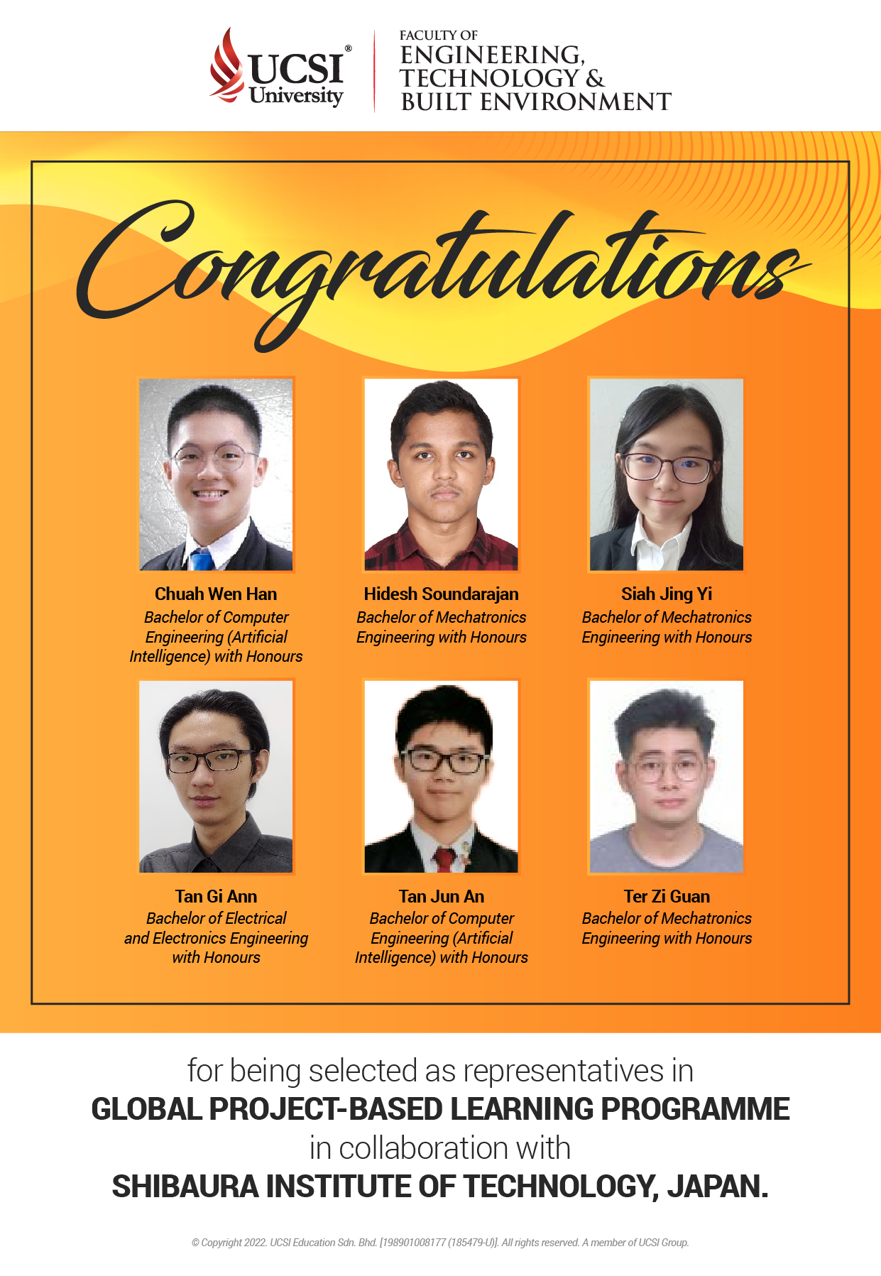 UCSI University - Congratulations to the students from...