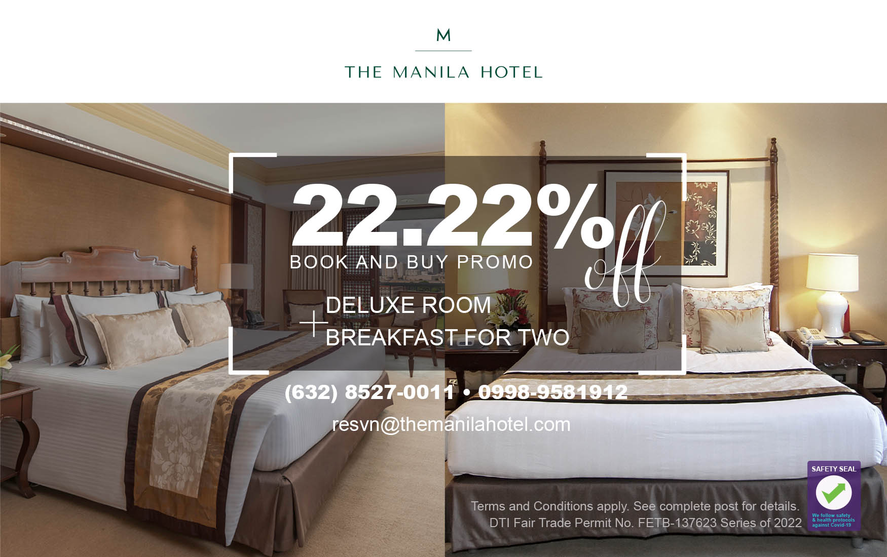 The Manila Hotel - 2/22/22 ROOM DEAL! Enjoy a 22.22% discount on our ...