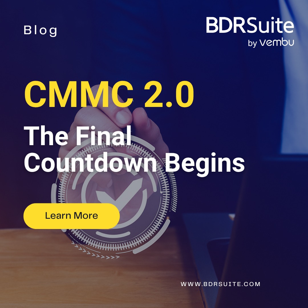 Vembu - 🚨 The Final Countdown to #CMMC 2.0 Begins! Is your organization ...