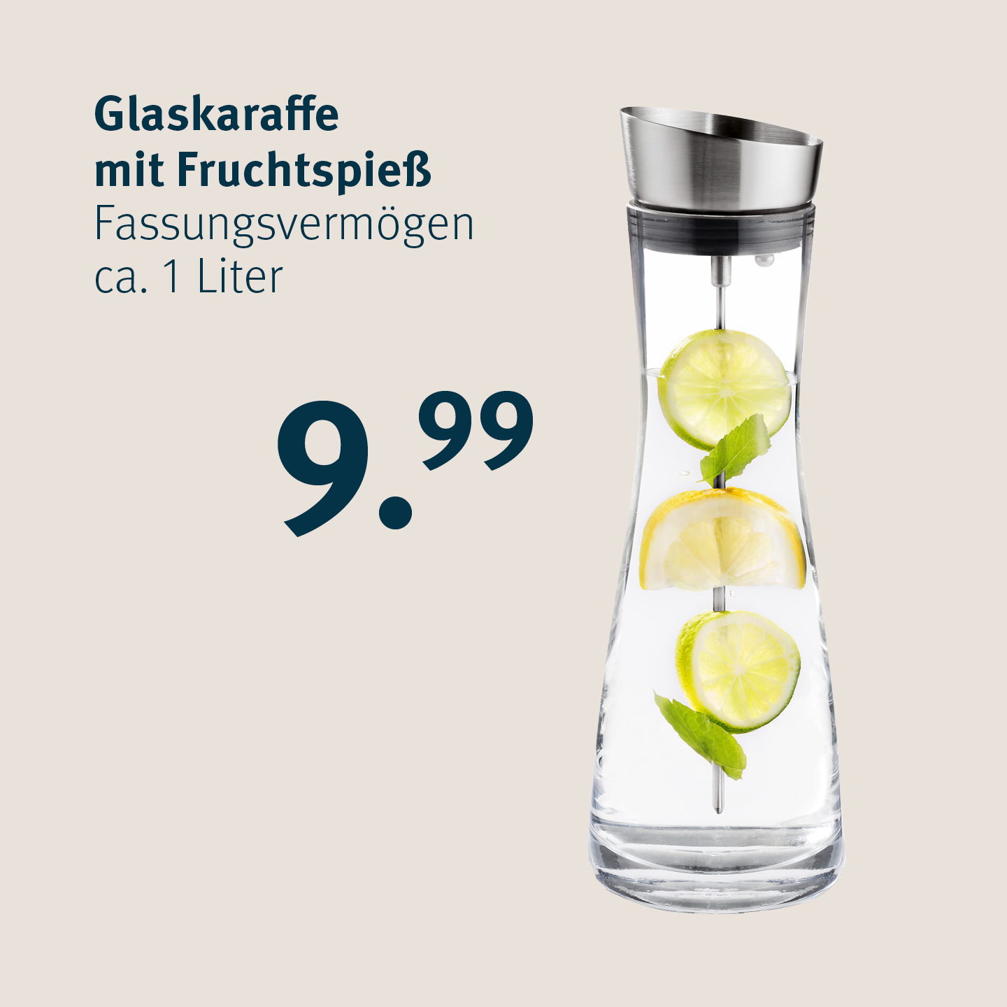 Diese Woche findet ihr in unserer IDEENWELT tolle Artikel für mehr Frische in eurer Küche! Wie wäre es zum Beispiel mit einer Glaskaraffe, um sich ein erfrischendes Gurkenwasser zu kredenzen oder