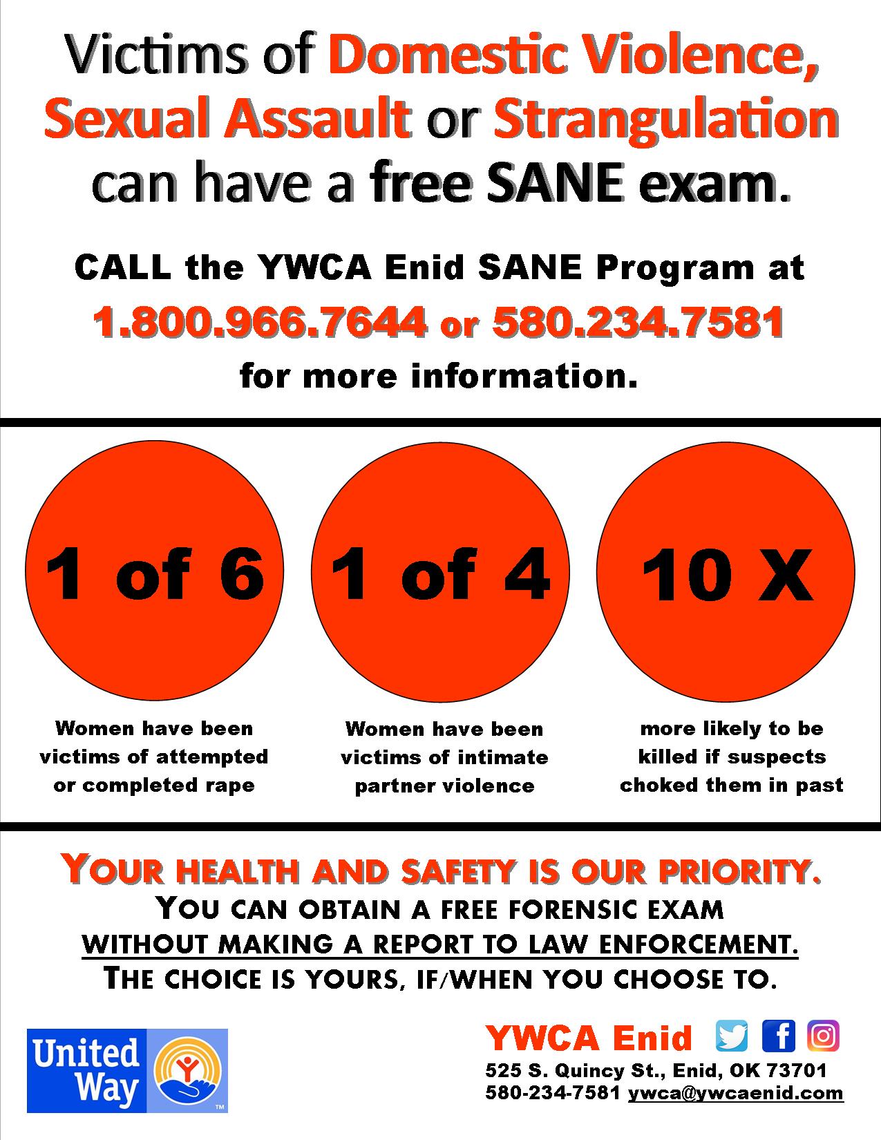 YWCA Enid - WHAT IS A SANE PROGRAM? Victims of rape,... | Facebook