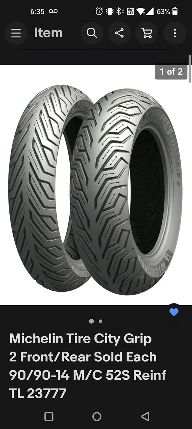 Anyone tried a City Grip 2 in the 90/90-14 size? Maybe good for