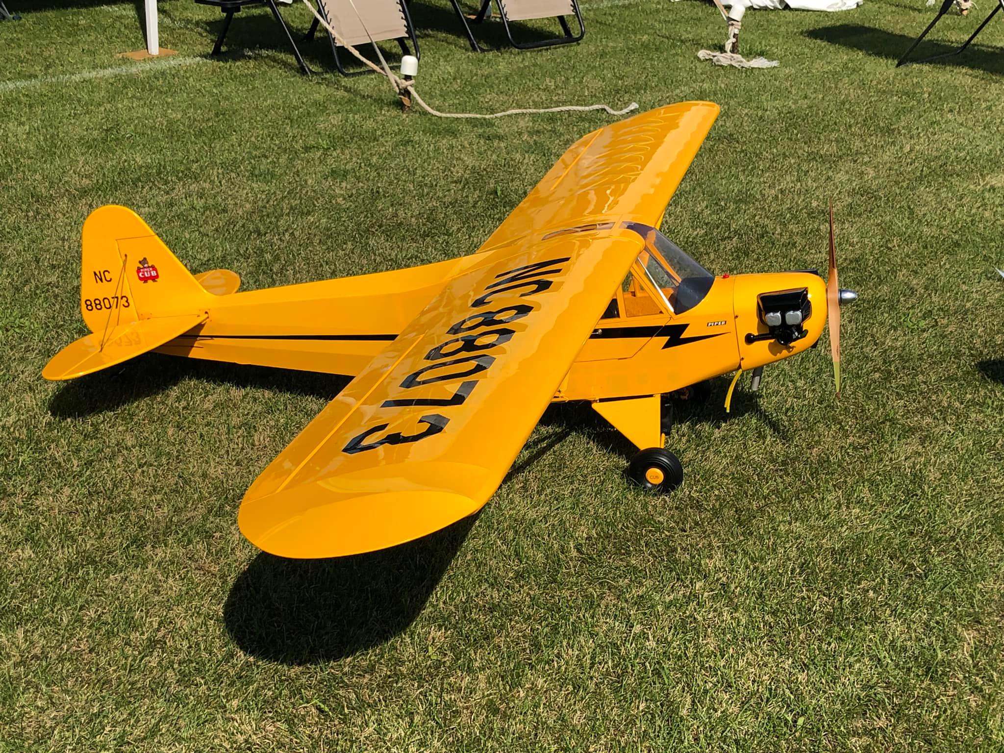 Is a DLE 20cc engine enough for a Sig 25% Piper Cub J3?