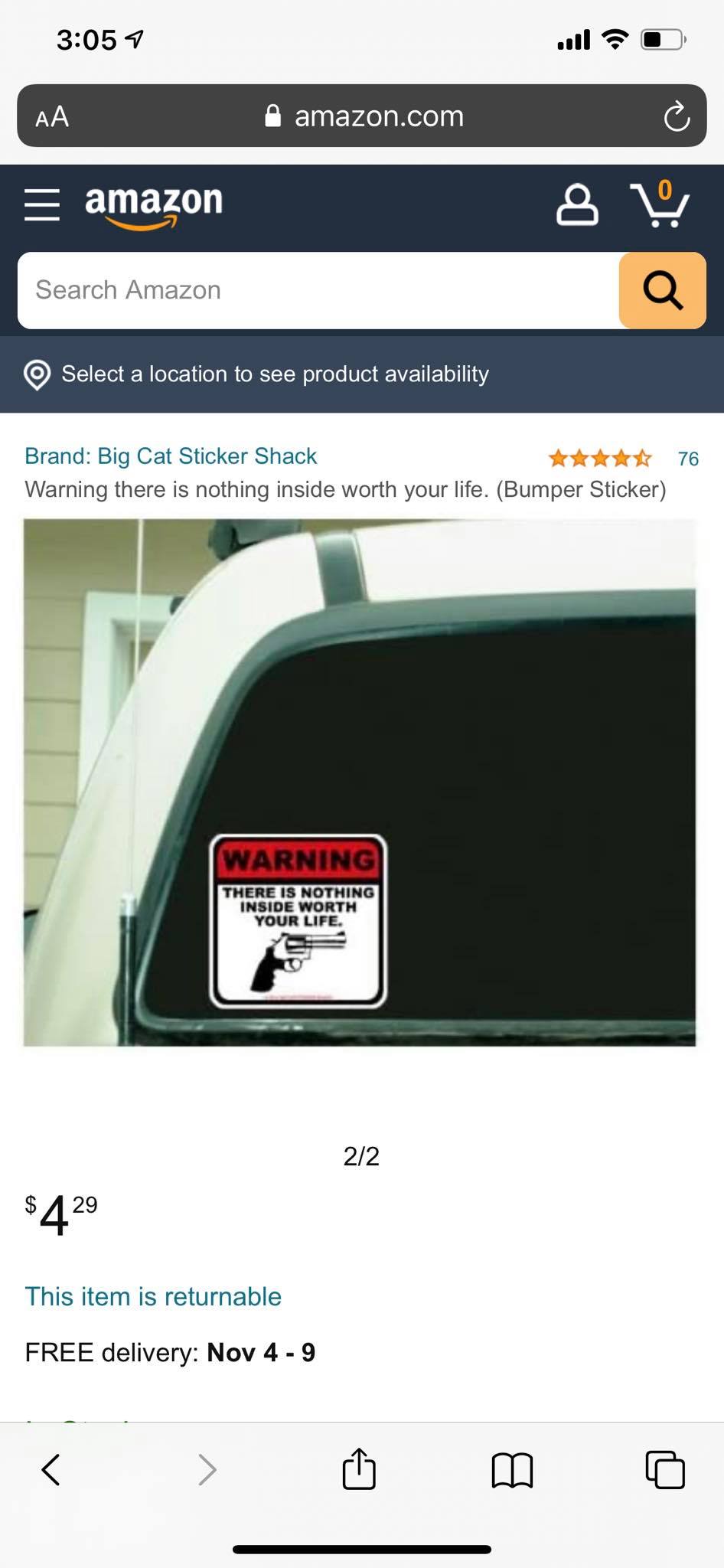Animal Rescue Transport Vehicle Sticker – 10x3 Inches – Car Truck Bumper Decal – Made In USA