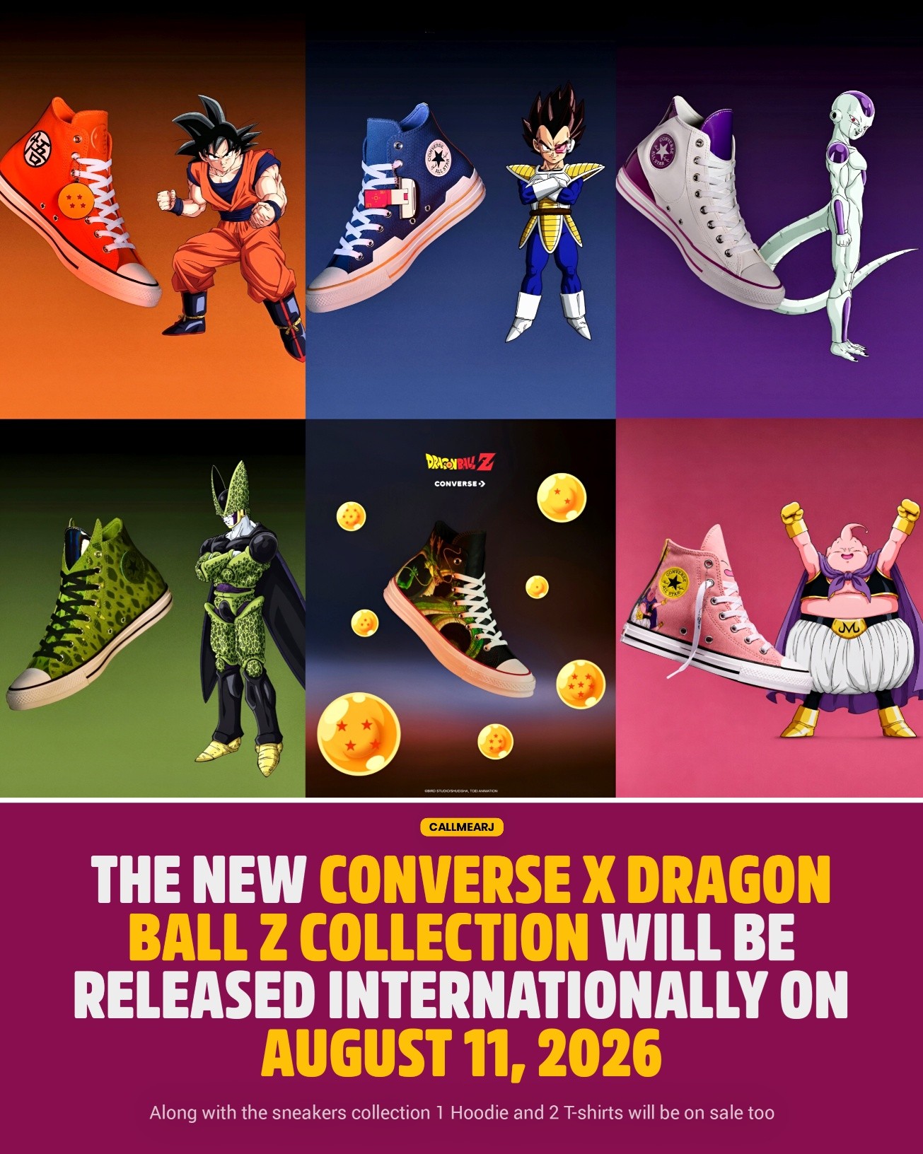 👟🔥 The Dragon Ball Z x Converse collection is going global! The