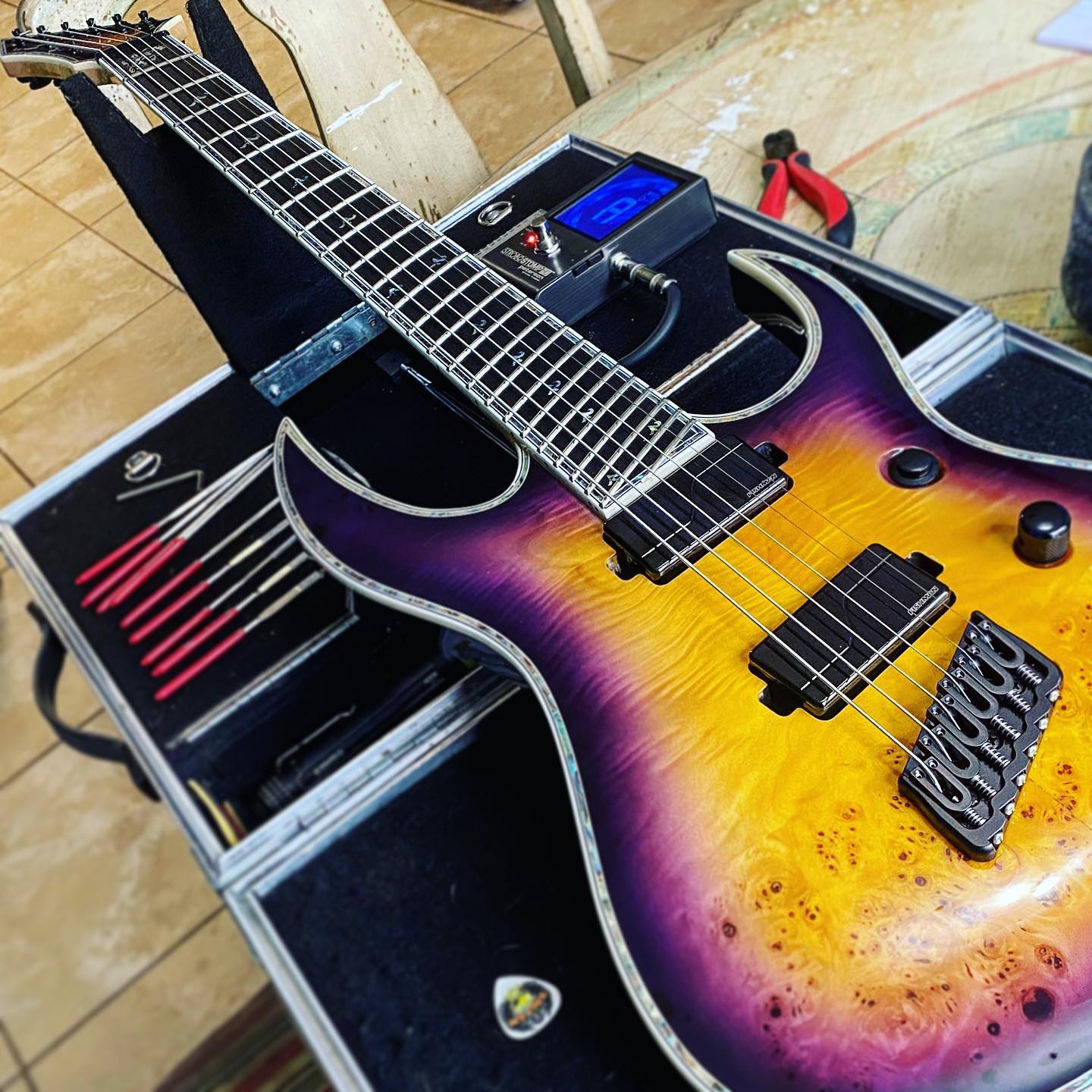 Fanned Fret Purple Haze ⬛️🟪🟧 #Shredzilla