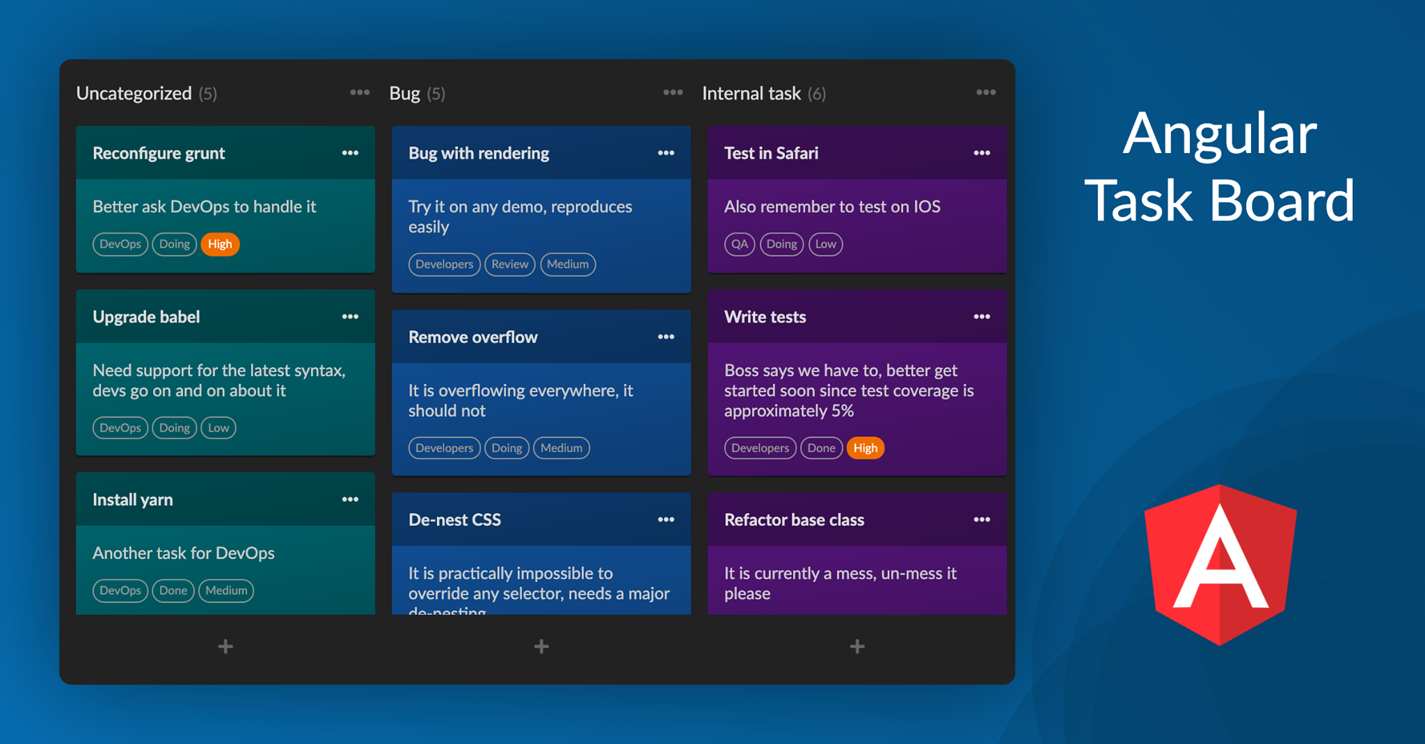 Bryntum - Our #Kanban Task Board component has lots of...