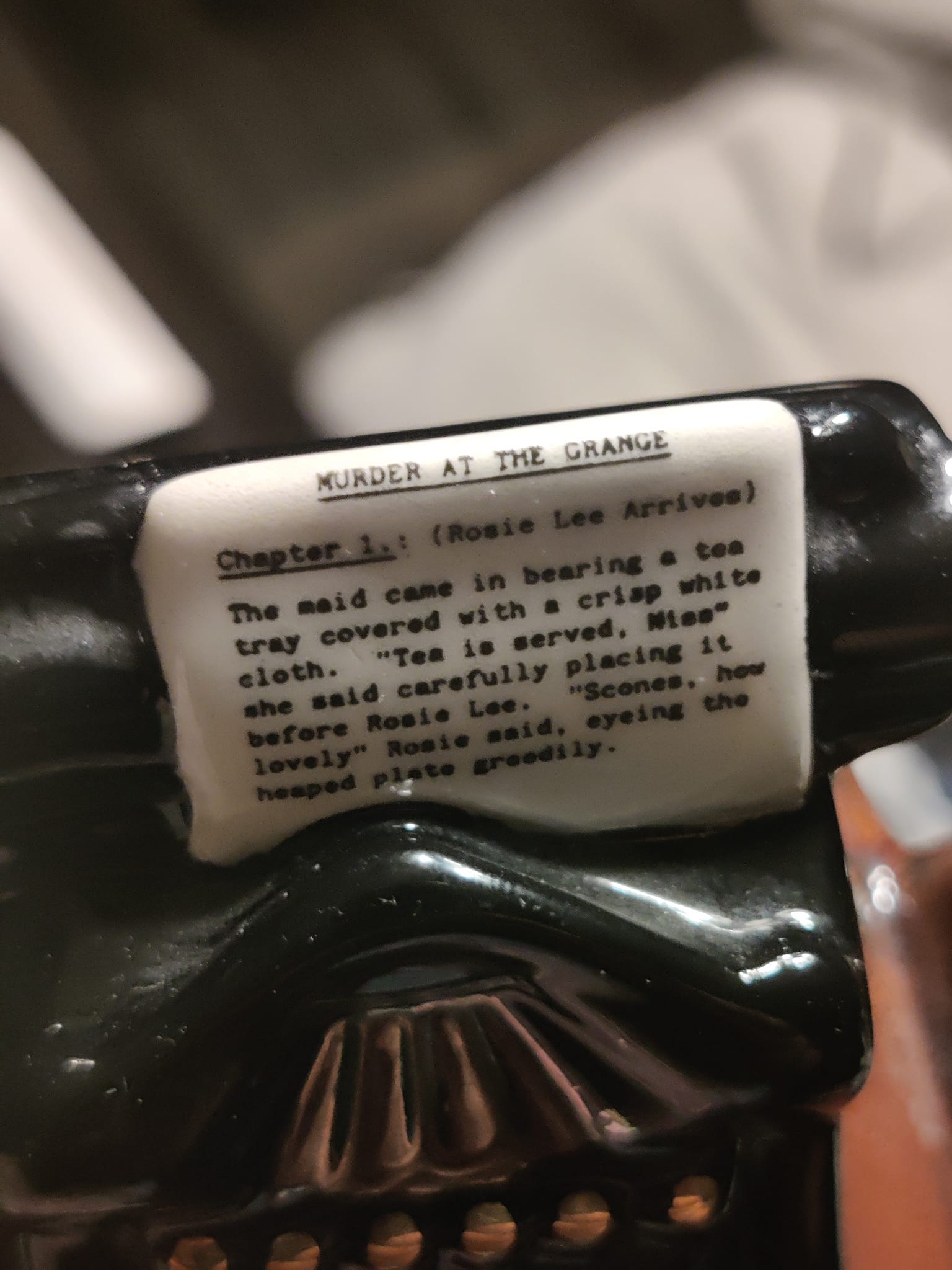 Unique Paul Cardew Teapot Find with Removable Typewriter