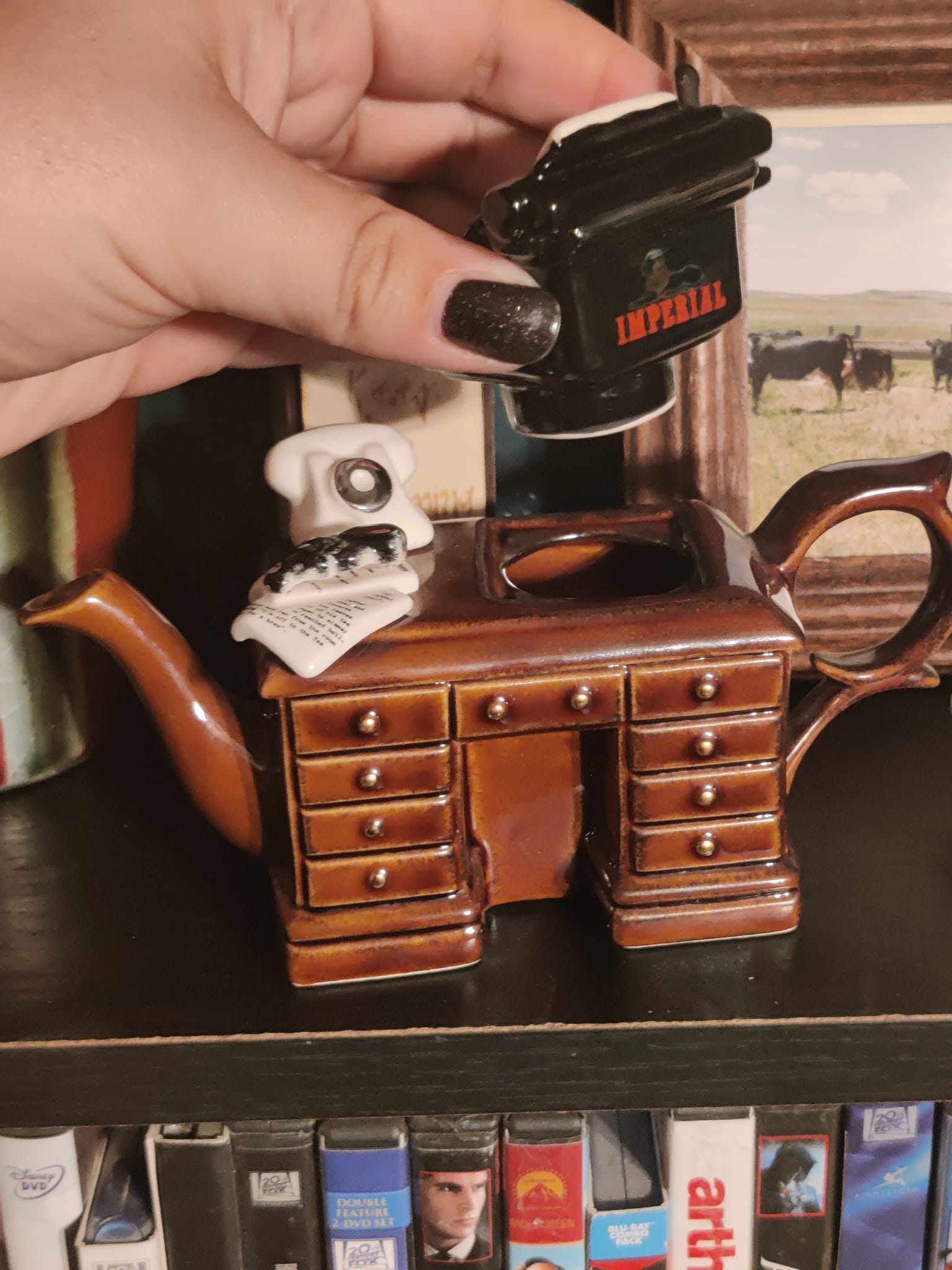 Unique Paul Cardew Teapot Find with Removable Typewriter