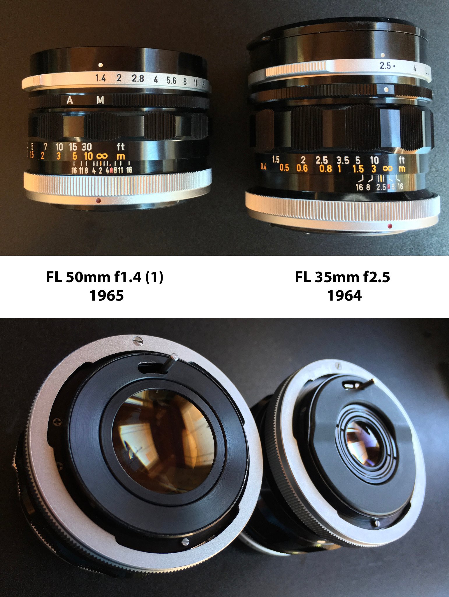 FL 50mm f1.4 lens variations and identification