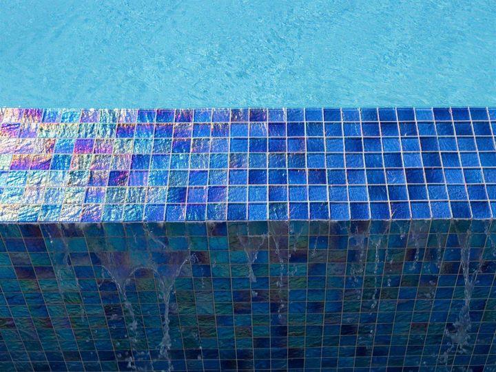 White's - NPT's Lightwaves Blue 2x2 iridescent pool tile transforms in ...
