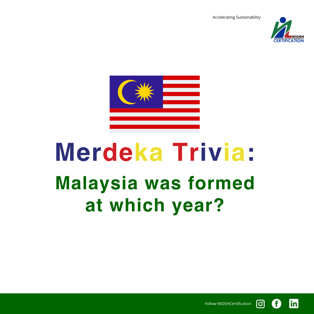 Its Merdeka Trivia Time! Question:... - NIOSH Certification | Facebook