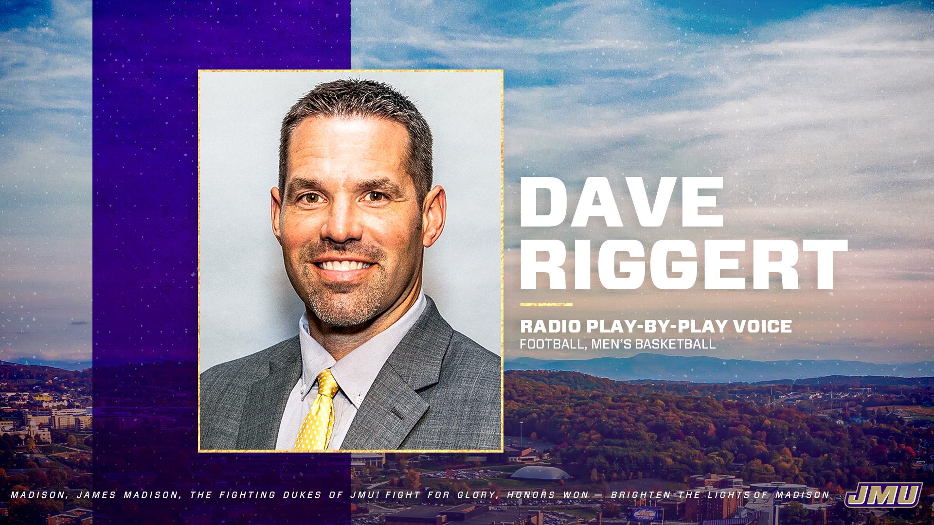 JMUSports - Excited to welcome Dave Riggert to the mic as... | Facebook