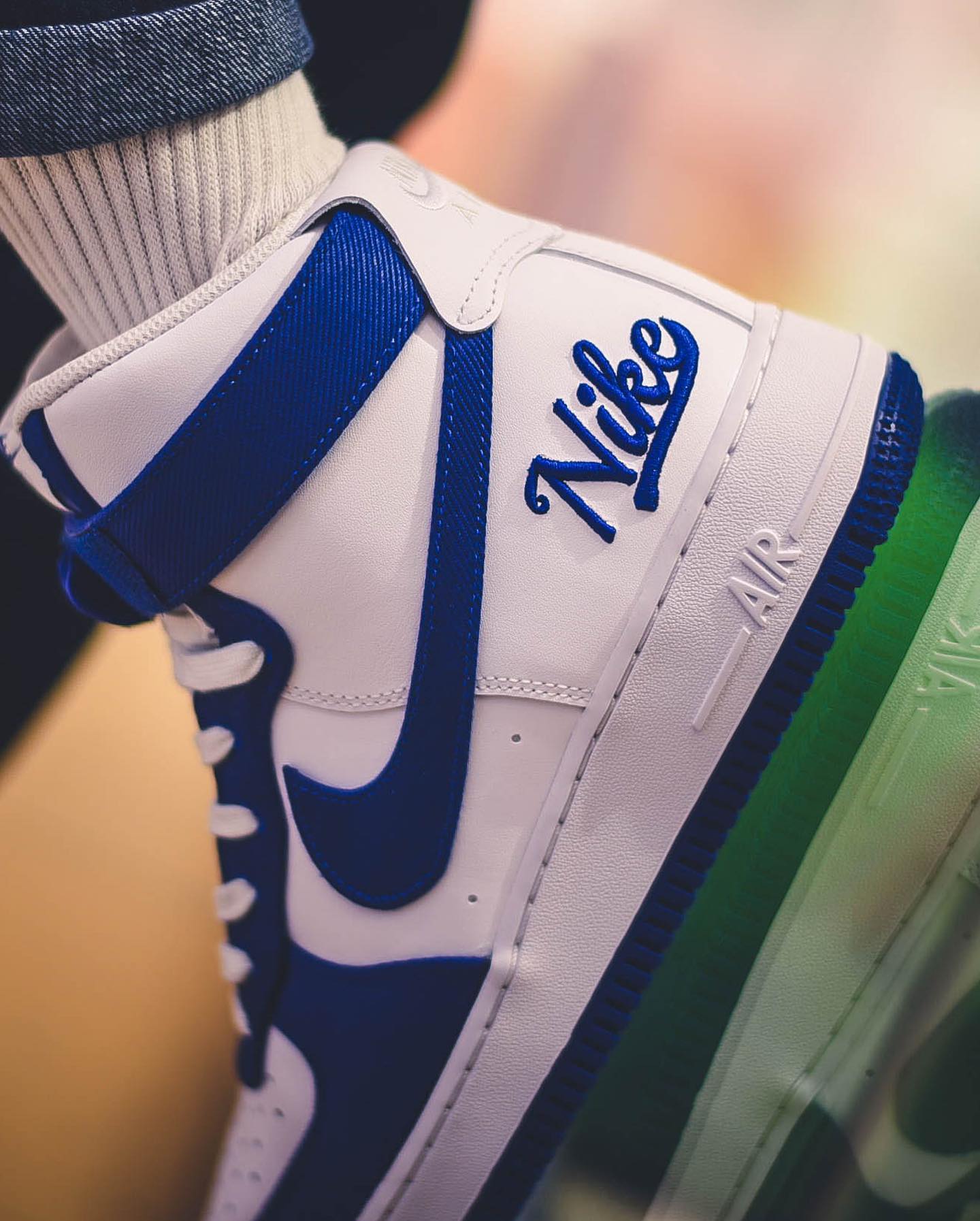 Blue Air Force High Dodgers New Size 10 Nike Air Force High EMB 