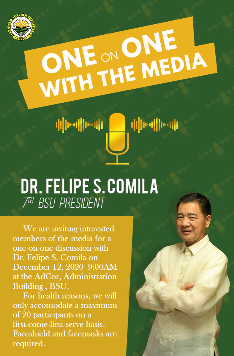 Benguet - We are inviting interested members of the media for a one-on ...